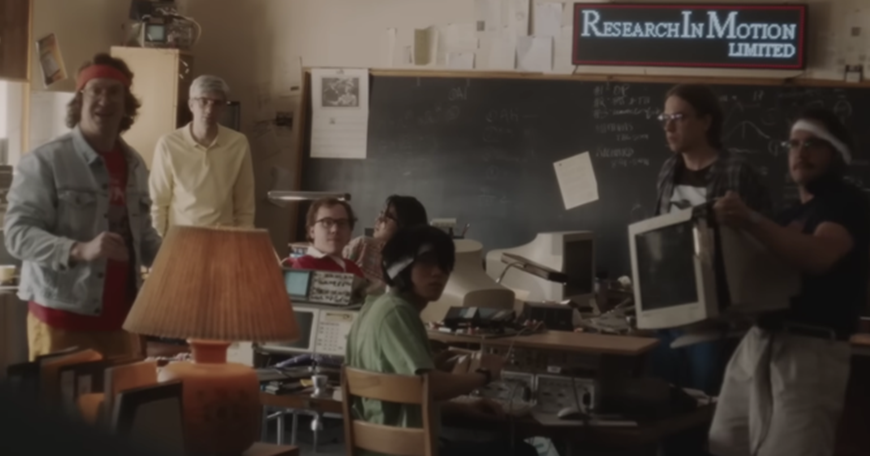 Screenshot of startup from Blackberry film